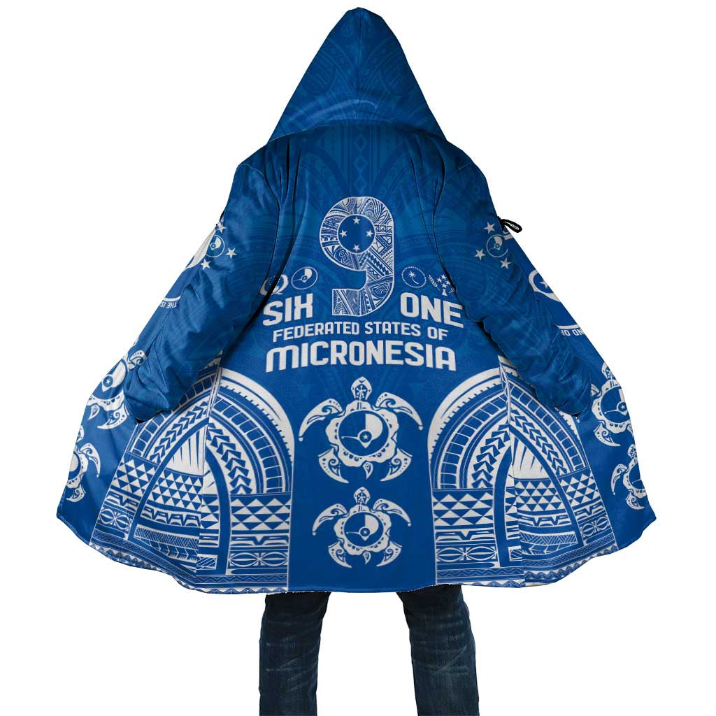 FSM Yap States Cloak Micronesia Six 9 One Polynesian Tribal Pattern LT9 Unisex Blue - Polynesian Pride