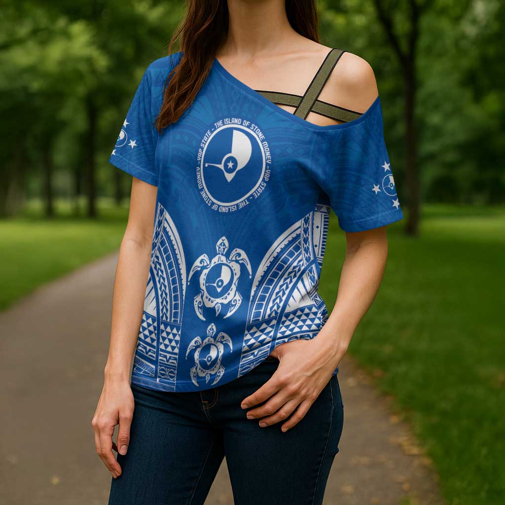 FSM Yap States Cross Shoulder Shirt Micronesia Six 9 One Polynesian Tribal Pattern LT9 - Polynesian Pride