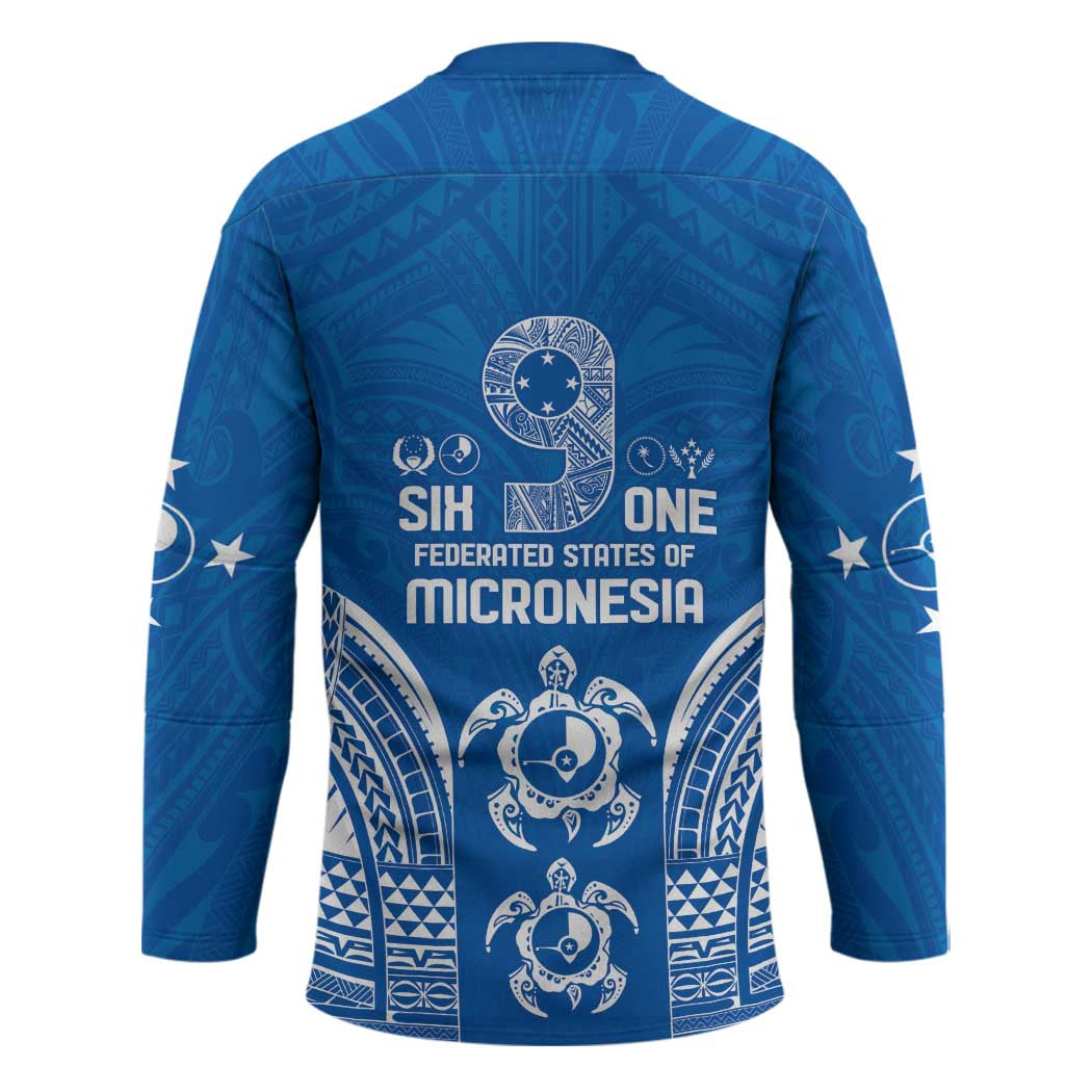 FSM Yap States Hockey Jersey Micronesia Six 9 One Polynesian Tribal Pattern LT9 - Polynesian Pride