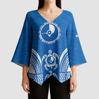 FSM Yap States Kimono Sleeve Blouse Micronesia Six 9 One Polynesian Tribal Pattern LT9 - Polynesian Pride