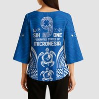 FSM Yap States Kimono Sleeve Blouse Micronesia Six 9 One Polynesian Tribal Pattern LT9 - Polynesian Pride