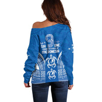 FSM Yap States Off Shoulder Sweater Micronesia Six 9 One Polynesian Tribal Pattern LT9 - Polynesian Pride