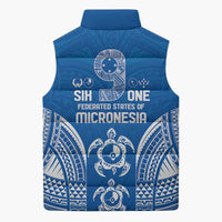 FSM Yap States Sleeveless Puffer Jacket Micronesia Six 9 One Polynesian Tribal Pattern LT9 - Polynesian Pride