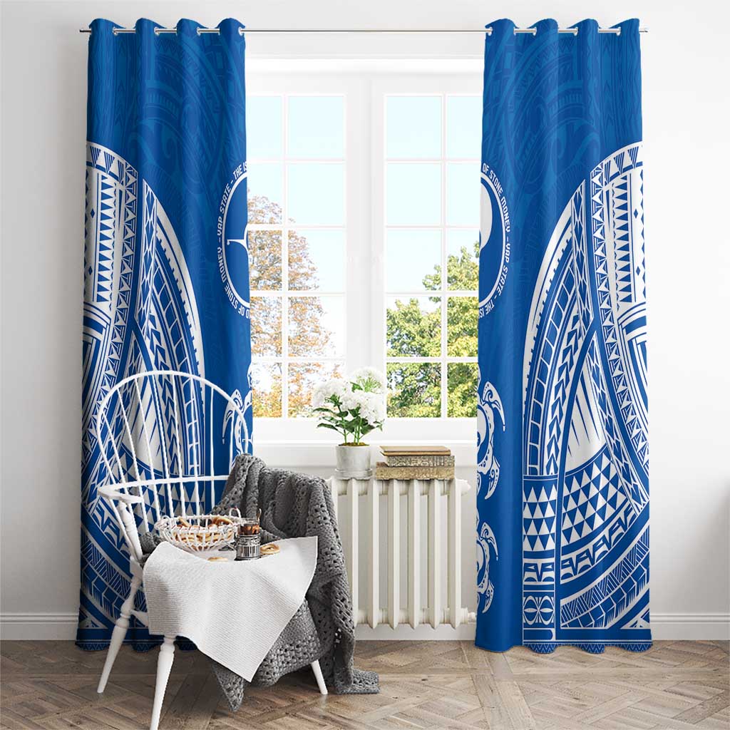 FSM Yap States Window Curtain Micronesia Six 9 One Polynesian Tribal Pattern LT9 - Polynesian Pride