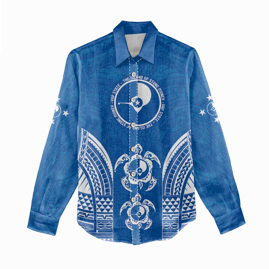 FSM Yap States Women Casual Shirt Micronesia Six 9 One Polynesian Tribal Pattern LT9 - Polynesian Pride