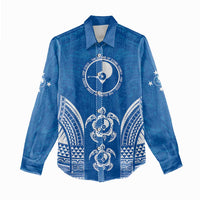 FSM Yap States Women Casual Shirt Micronesia Six 9 One Polynesian Tribal Pattern LT9 - Polynesian Pride