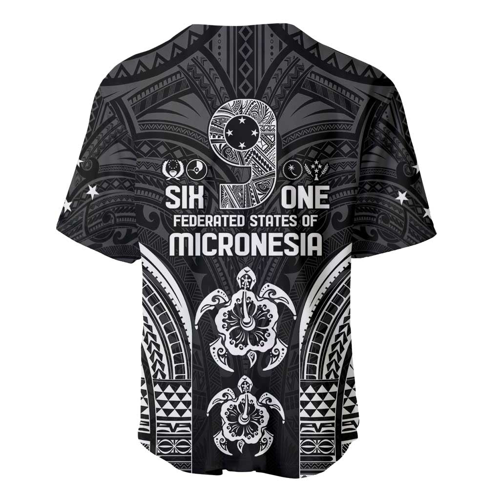 FSM Micronesia Six 9 One Baseball Jersey Polynesian Tribal Pattern LT9 - Polynesian Pride