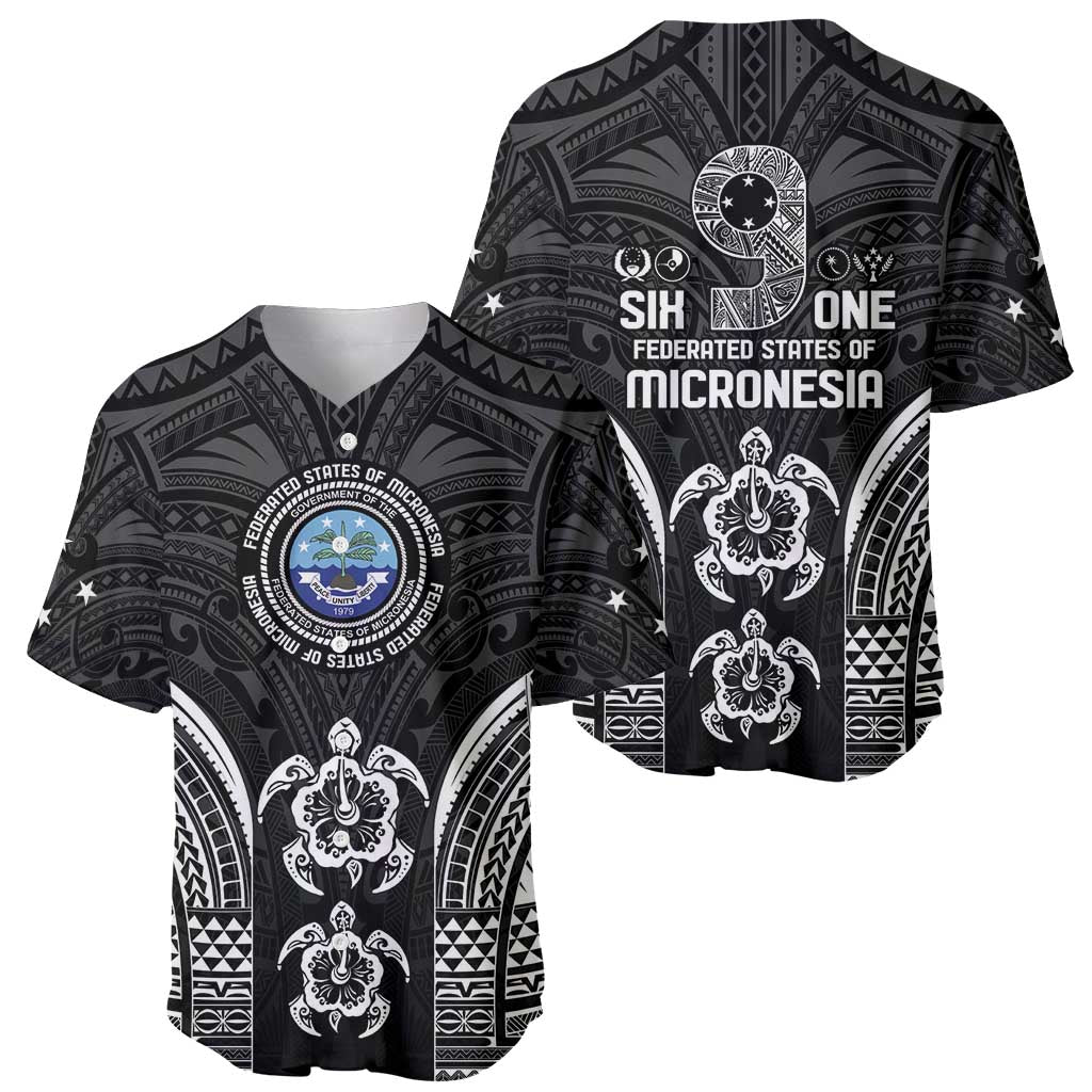FSM Micronesia Six 9 One Baseball Jersey Polynesian Tribal Pattern LT9 - Polynesian Pride