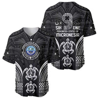 FSM Micronesia Six 9 One Baseball Jersey Polynesian Tribal Pattern LT9 - Polynesian Pride