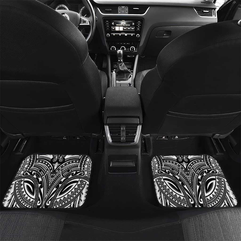 FSM Micronesia Six 9 One Car Mats Polynesian Tribal Pattern LT9 Set 2pcs - Back Black - Polynesian Pride