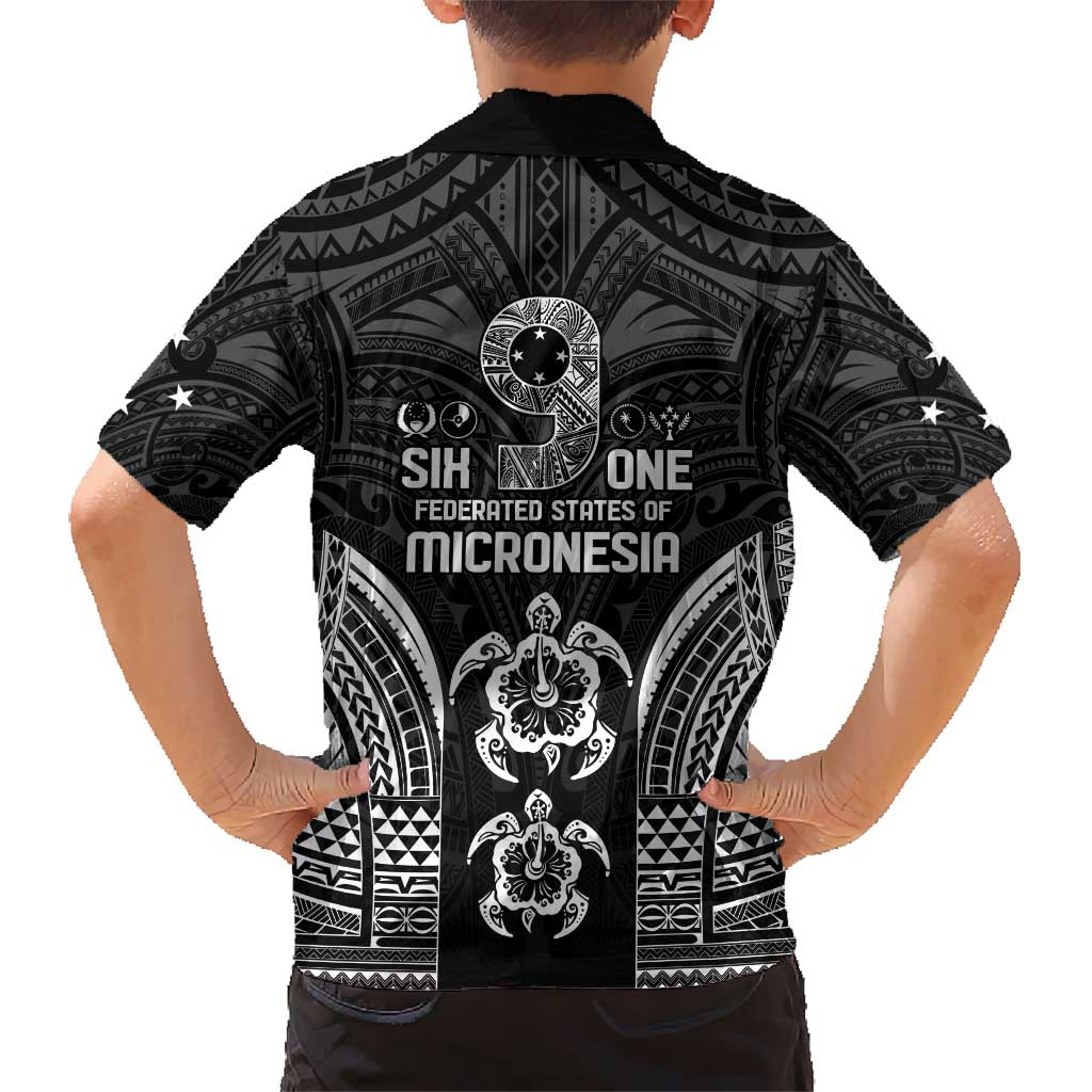 FSM Micronesia Six 9 One Kid Hawaiian Shirt Polynesian Tribal Pattern LT9 - Polynesian Pride