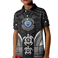 FSM Micronesia Six 9 One Kid Polo Shirt Polynesian Tribal Pattern LT9 Kid Black - Polynesian Pride