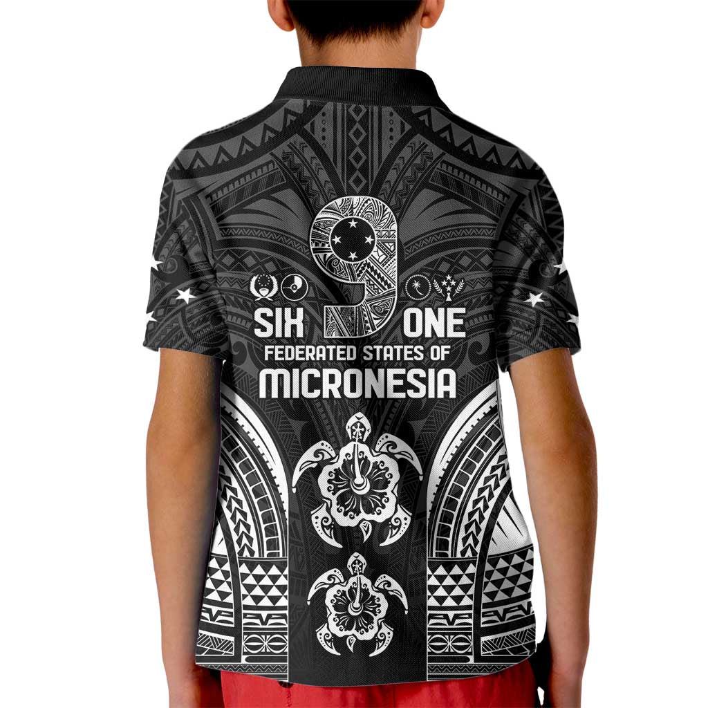 FSM Micronesia Six 9 One Kid Polo Shirt Polynesian Tribal Pattern LT9 - Polynesian Pride