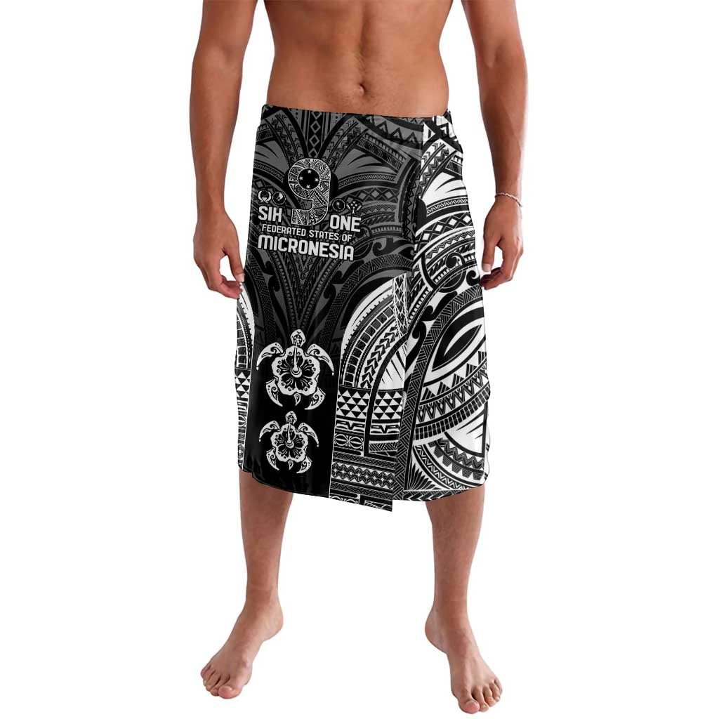 FSM Micronesia Six 9 One Lavalava Polynesian Tribal Pattern LT9 Black - Polynesian Pride