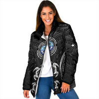 FSM Micronesia Six 9 One Padded Jacket Polynesian Tribal Pattern LT9 Women Black - Polynesian Pride