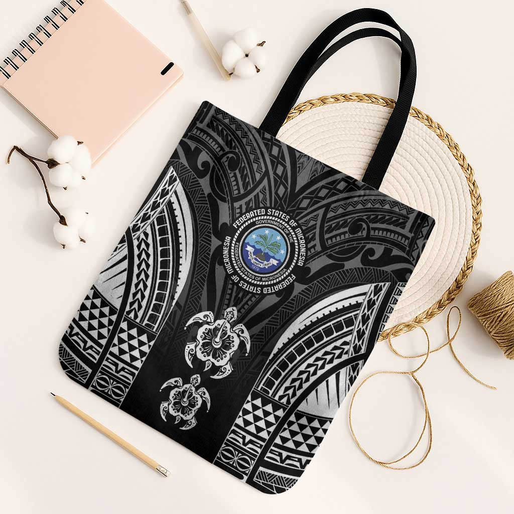 FSM Micronesia Six 9 One Tote Bag Polynesian Tribal Pattern LT9 Black Strap One Size Black - Polynesian Pride