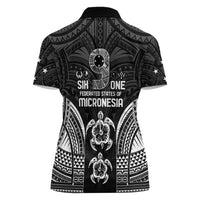 FSM Micronesia Six 9 One Women Polo Shirt Polynesian Tribal Pattern LT9 - Polynesian Pride
