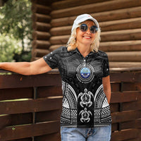 FSM Micronesia Six 9 One Women Polo Shirt Polynesian Tribal Pattern LT9 - Polynesian Pride