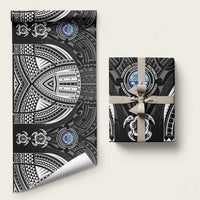 FSM Micronesia Six 9 One Wrapping Paper Polynesian Tribal Pattern LT9 58" × 23" Black - Polynesian Pride