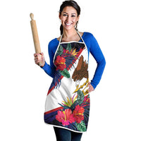 American Samoa Flag Day Since 1900 Apron Samoa Muamua Le Atua Tropical Flowers LT9 - Polynesian Pride