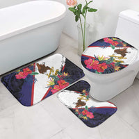 American Samoa Flag Day Since 1900 Bathroom Set Samoa Muamua Le Atua Tropical Flowers LT9 - Polynesian Pride