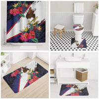 American Samoa Flag Day Since 1900 Bathroom Set Samoa Muamua Le Atua Tropical Flowers LT9 - Polynesian Pride