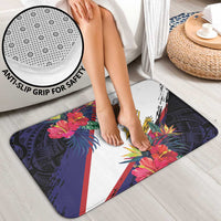 American Samoa Flag Day Since 1900 Bathroom Set Samoa Muamua Le Atua Tropical Flowers LT9 - Polynesian Pride