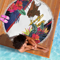 American Samoa Flag Day Since 1900 Beach Blanket Samoa Muamua Le Atua Tropical Flowers LT9 - Polynesian Pride
