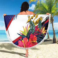 American Samoa Flag Day Since 1900 Beach Blanket Samoa Muamua Le Atua Tropical Flowers LT9 - Polynesian Pride