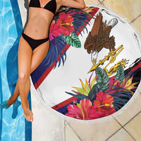 American Samoa Flag Day Since 1900 Beach Blanket Samoa Muamua Le Atua Tropical Flowers LT9 - Polynesian Pride