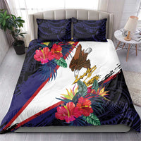 American Samoa Flag Day Since 1900 Bedding Set Samoa Muamua Le Atua Tropical Flowers LT9 - Polynesian Pride