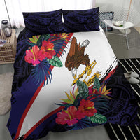 American Samoa Flag Day Since 1900 Bedding Set Samoa Muamua Le Atua Tropical Flowers LT9 - Polynesian Pride