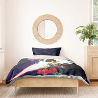 American Samoa Flag Day Since 1900 Bedding Set Samoa Muamua Le Atua Tropical Flowers LT9 - Polynesian Pride