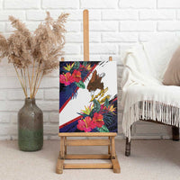 American Samoa Flag Day Since 1900 Canvas Wall Art Samoa Muamua Le Atua Tropical Flowers LT9 - Polynesian Pride
