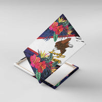 American Samoa Flag Day Since 1900 Canvas Wall Art Samoa Muamua Le Atua Tropical Flowers LT9 With Frame Blue - Polynesian Pride
