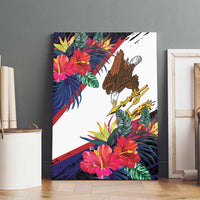 American Samoa Flag Day Since 1900 Canvas Wall Art Samoa Muamua Le Atua Tropical Flowers LT9 - Polynesian Pride
