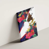 American Samoa Flag Day Since 1900 Canvas Wall Art Samoa Muamua Le Atua Tropical Flowers LT9 - Polynesian Pride