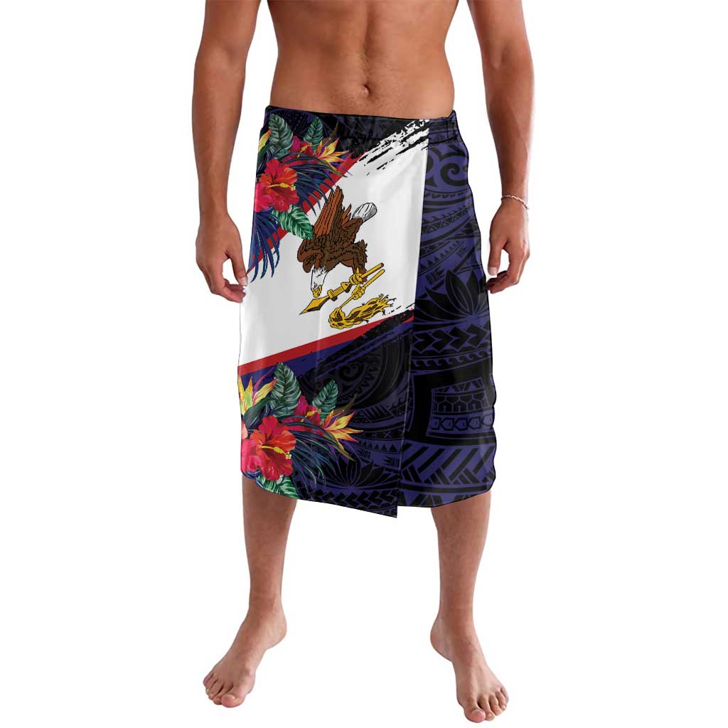 American Samoa Flag Day Since 1900 Lavalava Samoa Muamua Le Atua Tropical Flowers LT9 Blue - Polynesian Pride