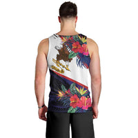 American Samoa Flag Day Since 1900 Men Tank Top Samoa Muamua Le Atua Tropical Flowers LT9 - Polynesian Pride