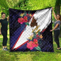 American Samoa Flag Day Since 1900 Quilt Samoa Muamua Le Atua Tropical Flowers LT9 - Polynesian Pride