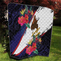 American Samoa Flag Day Since 1900 Quilt Samoa Muamua Le Atua Tropical Flowers LT9 - Polynesian Pride