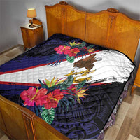 American Samoa Flag Day Since 1900 Quilt Samoa Muamua Le Atua Tropical Flowers LT9 - Polynesian Pride