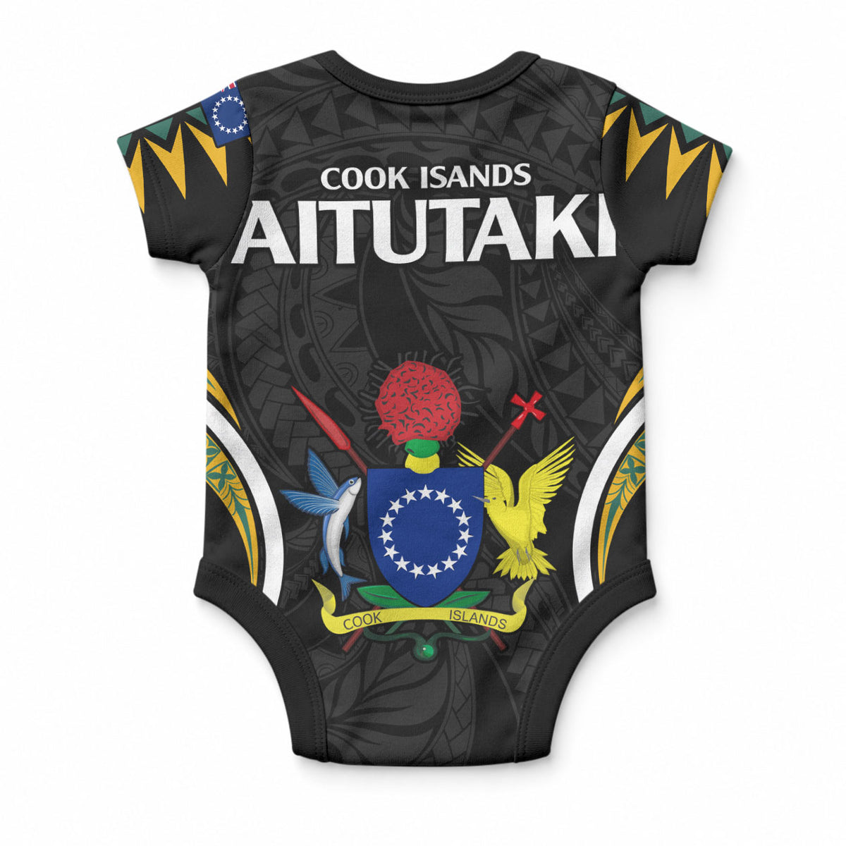 Polynesian Pride Aitutaki Island Baby Onesie Cook Islands Tribal Wave Style LT9 - Polynesian Pride