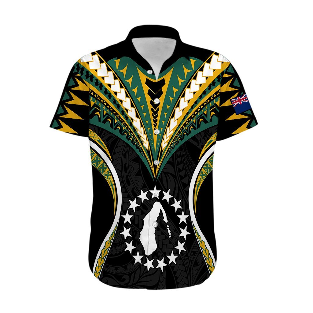 Polynesian Pride Aitutaki Island Hawaiian Shirt Cook Islands Tribal Wave Style LT9 Black - Polynesian Pride