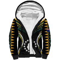 Polynesian Pride Aitutaki Island Sherpa Hoodie Cook Islands Tribal Wave Style LT9 Unisex Black - Polynesian Pride
