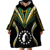 Polynesian Pride Aitutaki Island Wearable Blanket Hoodie Cook Islands Tribal Wave Style LT9 - Polynesian Pride