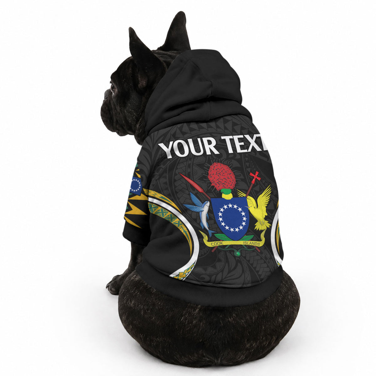 Personalised Polynesian Pride Aitutaki Island Pet Hoodie Cook Islands Tribal Wave Style LT9 - Polynesian Pride