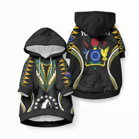 Personalised Polynesian Pride Aitutaki Island Pet Hoodie Cook Islands Tribal Wave Style LT9 Pullover Black - Polynesian Pride