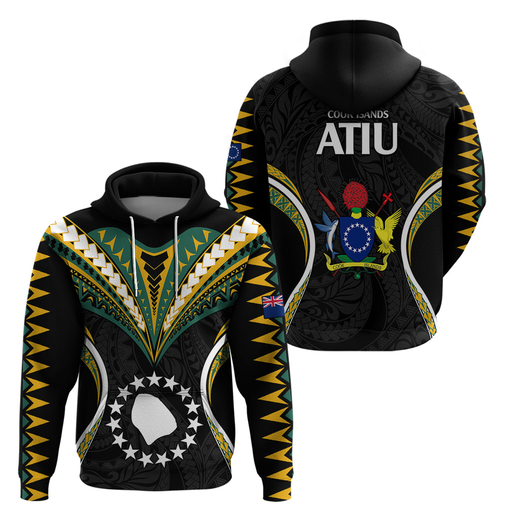 Polynesian Pride Atiu Island Hoodie Cook Islands Tribal Wave Style LT9 - Polynesian Pride