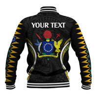 (Personalised) Polynesian Pride Mangaia Island Baseball Jacket Cook Islands Tribal Wave Style LT9 - Polynesian Pride